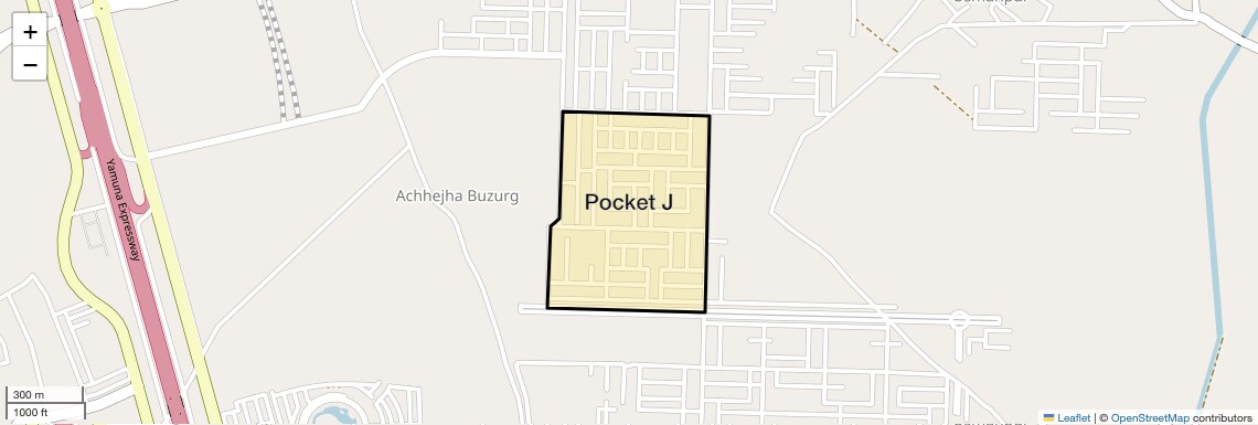 Location Map of Pocket J, Greater Noida