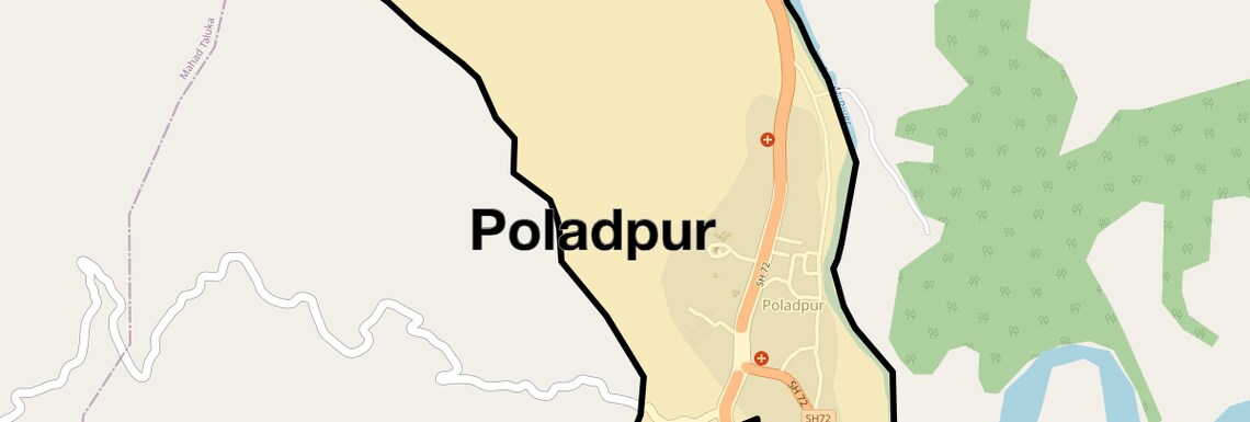Location Map of Poladpur, Navi Mumbai