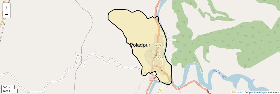 Location Map of Poladpur, Navi Mumbai