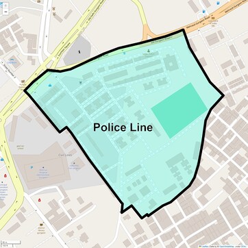 Location Map of Police Line, Gurgaon