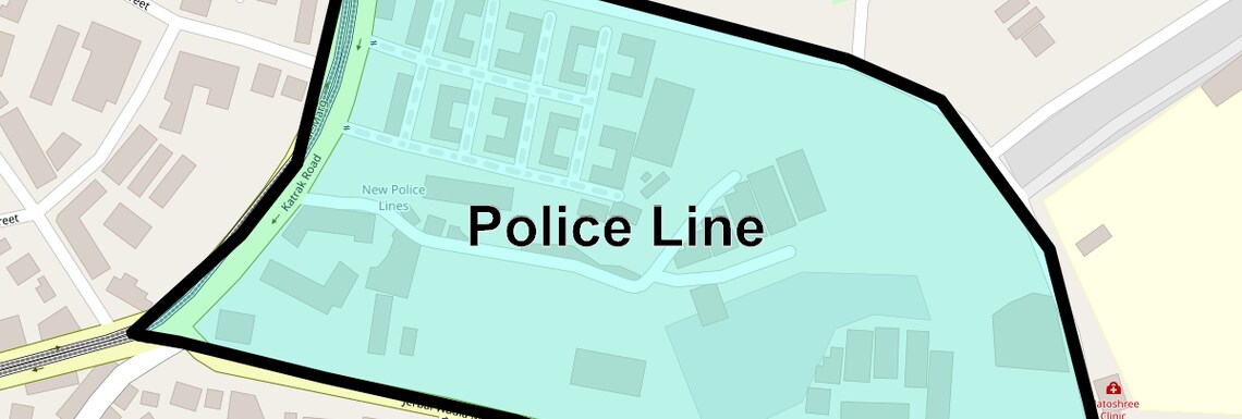 Location Map of Police Line, Mumbai