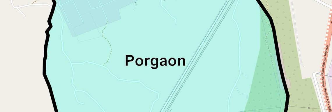 Location Map of Porgaon, Thane