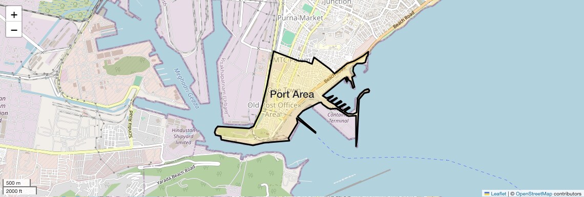Location Map of Port Area, Vizag
