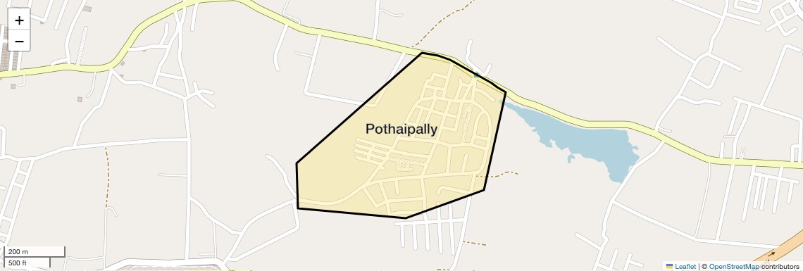 Location Map of Pothaipally, Hyderabad