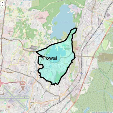 Location Map of Powai, Mumbai