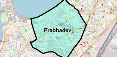 Location Map of Prabhadevi, Mumbai