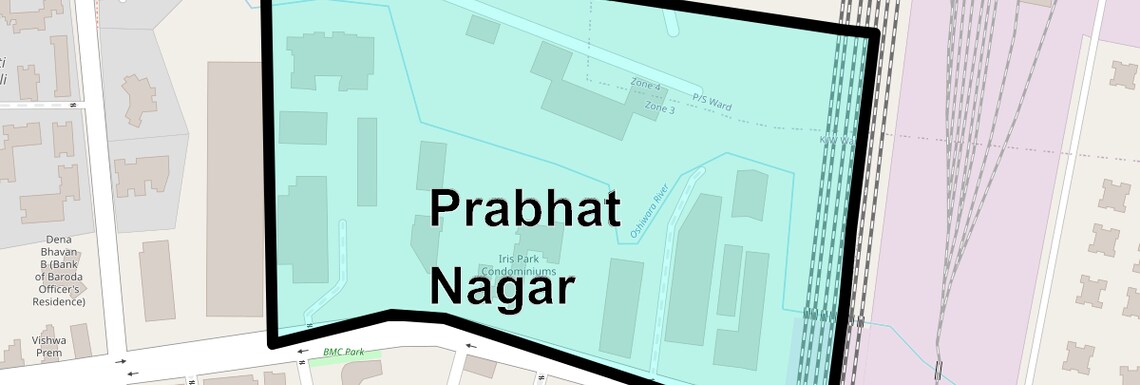 Location Map of Prabhat Nagar, Mumbai