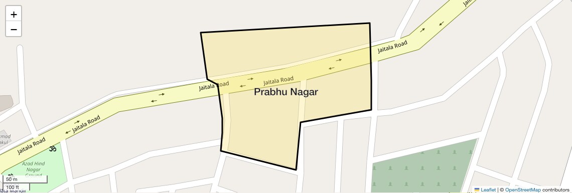 Location Map of Prabhu Nagar, Nagpur