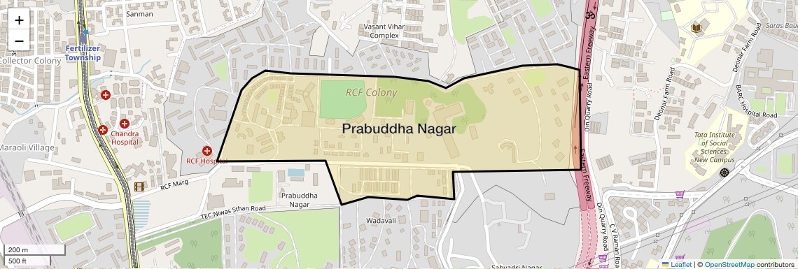 Location Map of Prabuddha Nagar, Mumbai