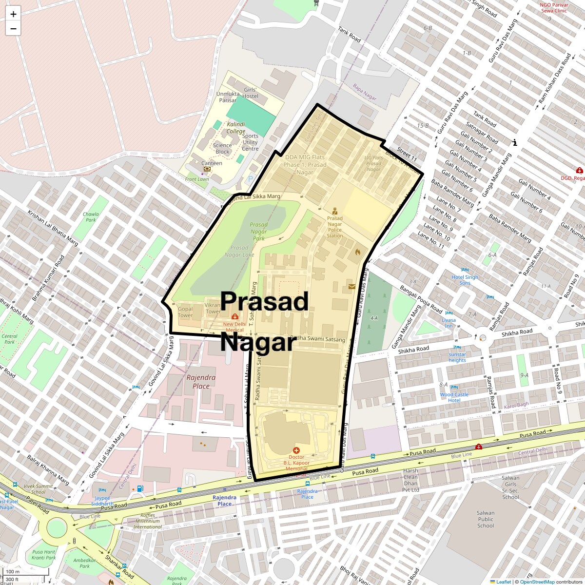 Check Time Travel of Prasad Nagar, Delhi