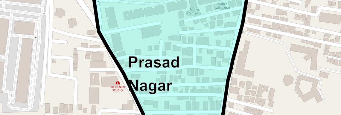 Location Map of Prasad Nagar, Pune
