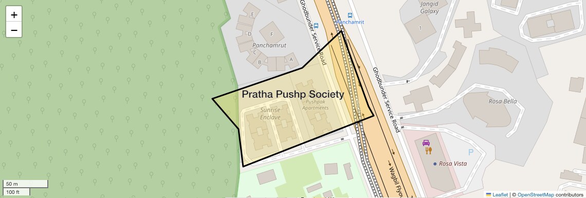 Location Map of Pratha Pushp Society, Thane
