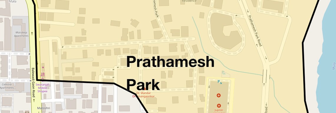 Location Map of Prathamesh Park, Pune