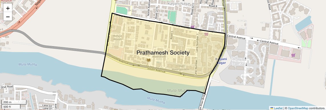 Location Map of Prathamesh Society, Pune