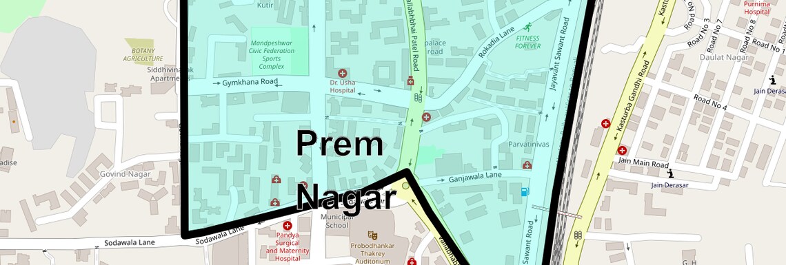 Location Map of Prem Nagar, Mumbai