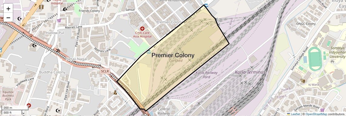 Location Map of Premier Colony, Mumbai