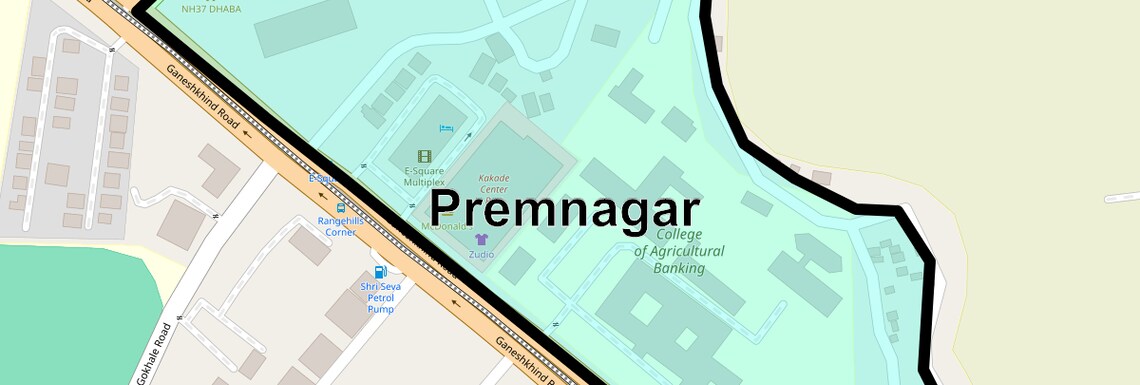 Location Map of Premnagar, Pune