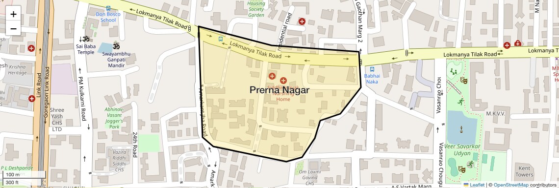 Location Map of Prerna Nagar, Mumbai