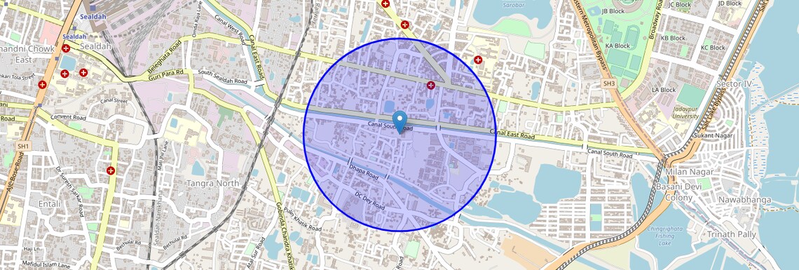 Location Map of Prince Golam Mohammad Road, Kolkata