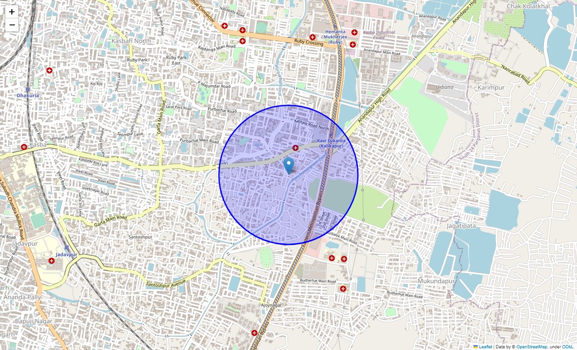 Location Map of Prince Park, Kolkata