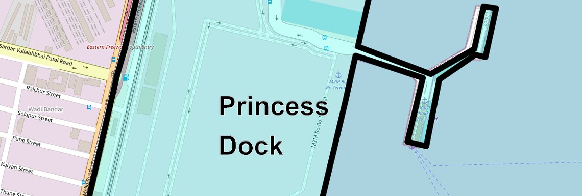 Location Map of Princess Dock, Mumbai