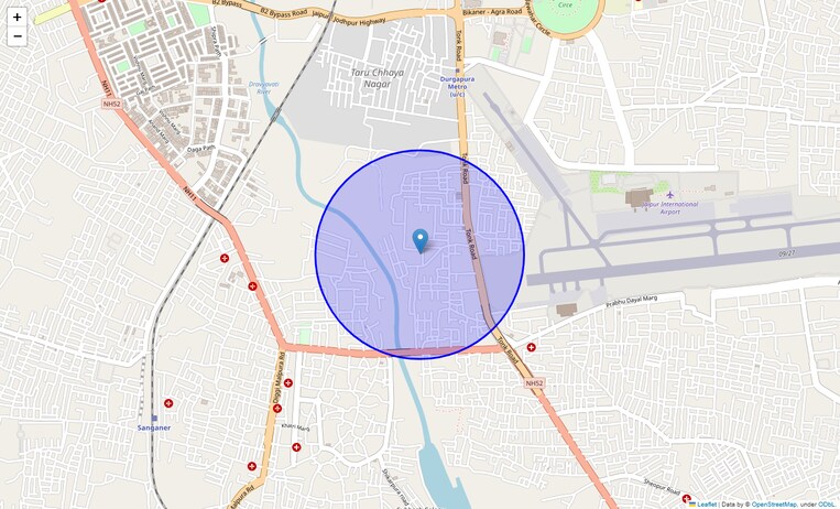 Location Map of Printers Nagar