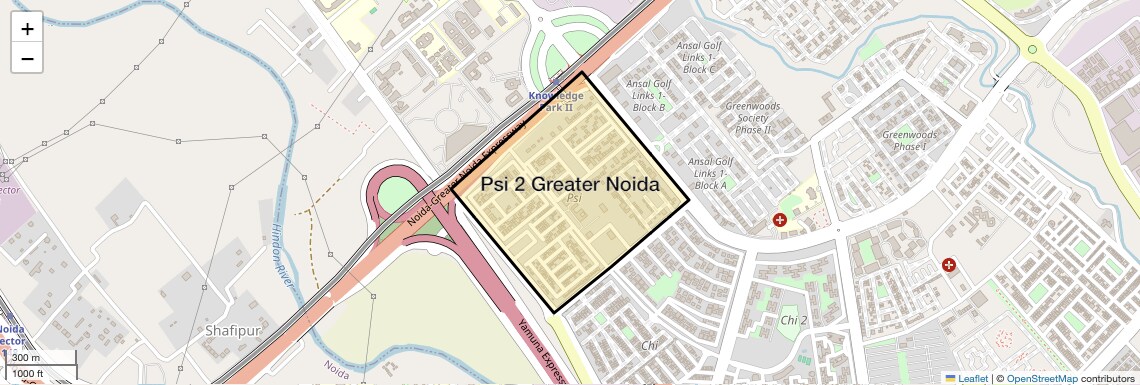 Location Map of Psi 2 Greater Noida, Greater Noida
