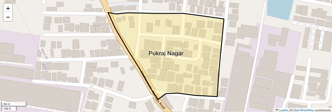 Location Map of Pukraj Nagar, Chennai
