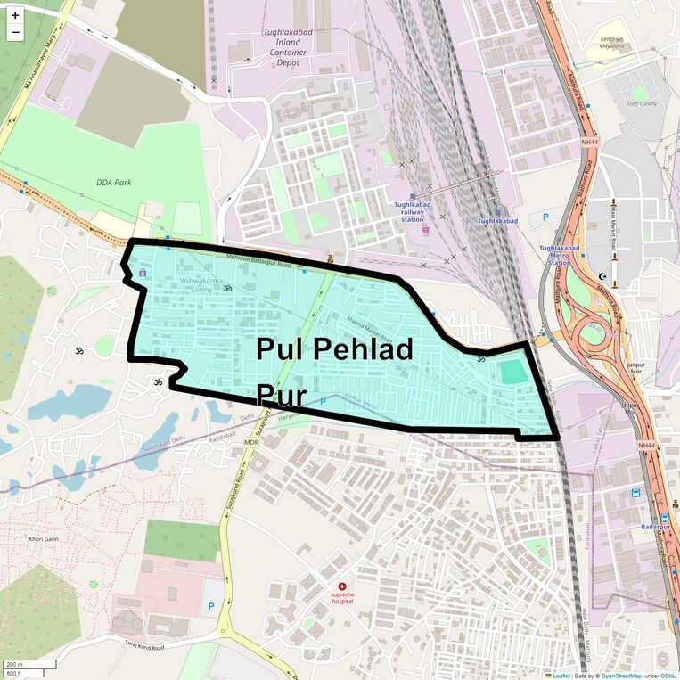 Location Map of Pul Pehlad Pur
