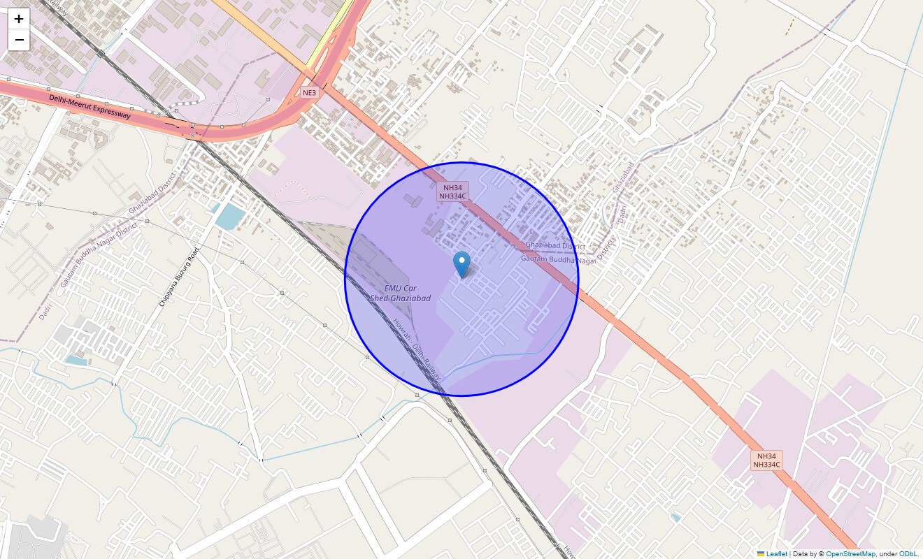 Location Map of Punchkula, Ghaziabad