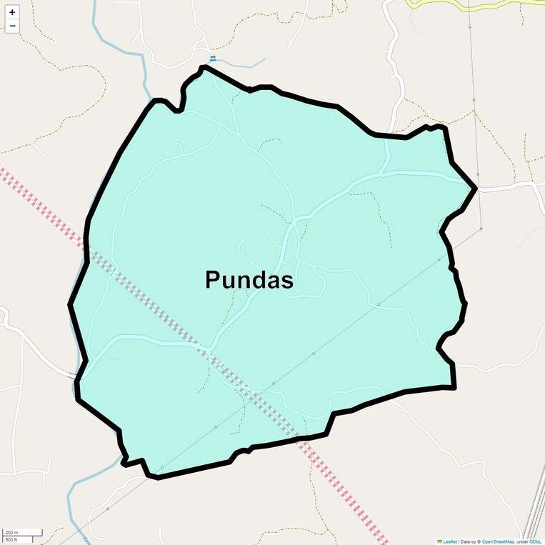 Location Map of Pundas