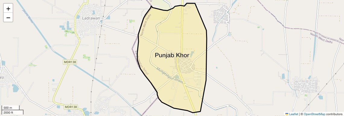 Location Map of Punjab Khor, Delhi