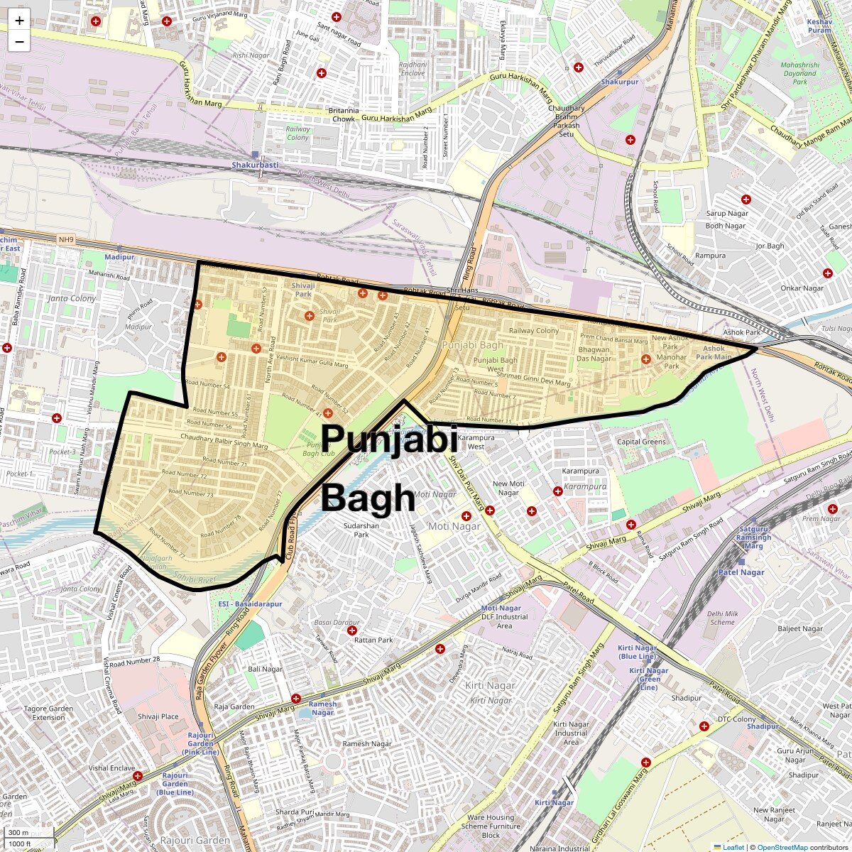 Check Time Travel of Punjabi Bagh, Delhi