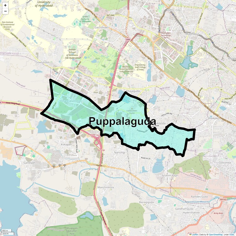 Location Map of Puppalaguda