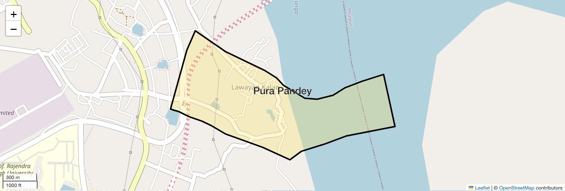 Location Map of Pura Pandey, Allahabad
