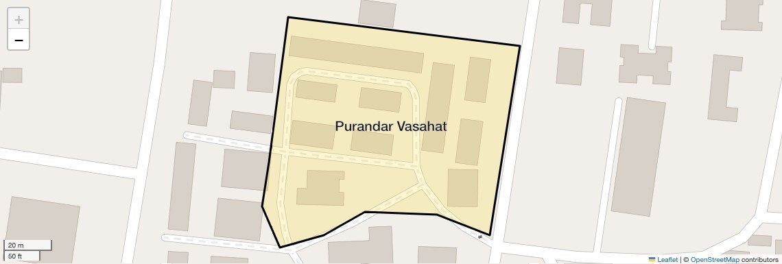 Location Map of Purandar Vasahat, Pune