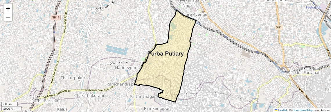 Purba Putiary Map