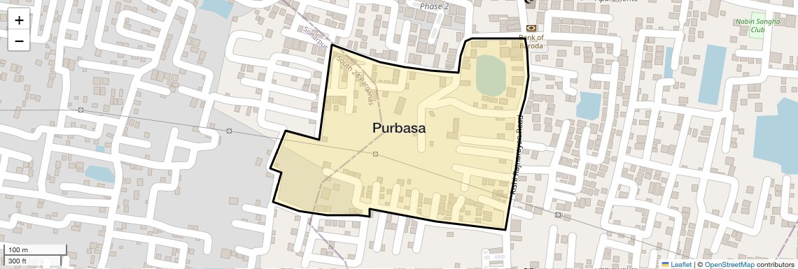 Location Map of Purbasa, Kolkata