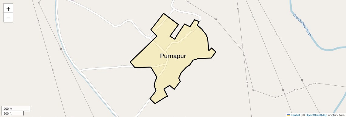 Location Map of Purnapur, Bareilly