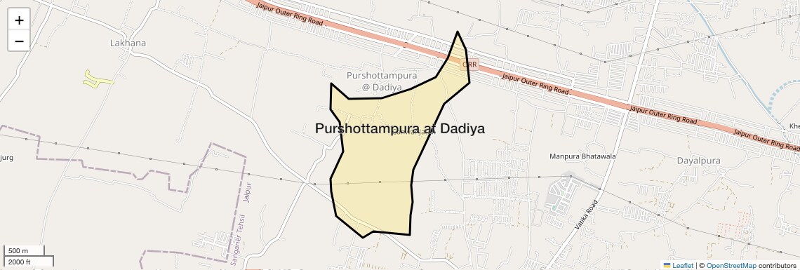 Purshottampura at Dadiya Map