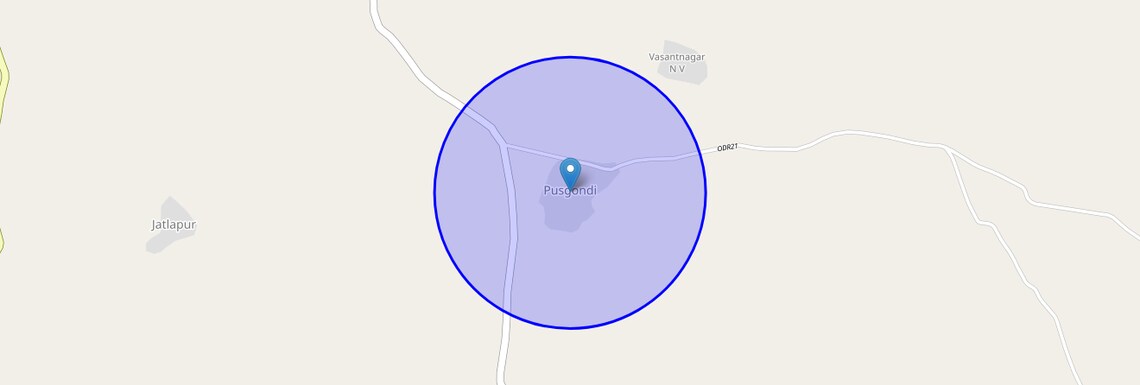 Location Map of Pusagondi, Nagpur