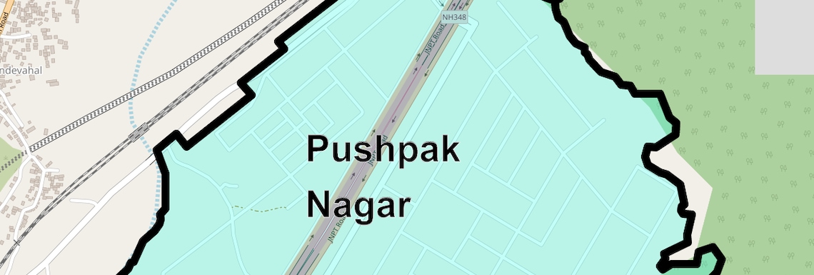 Location Map of Pushpak Nagar, Navi Mumbai