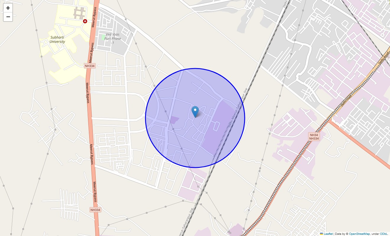 Location Map of Putha Village, Meerut