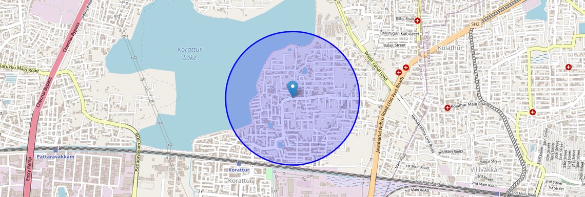 Location Map of Puthagaram, Chennai