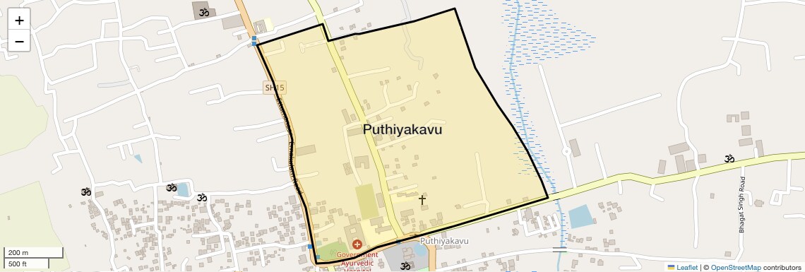 Location Map of Puthiyakavu, Kochi