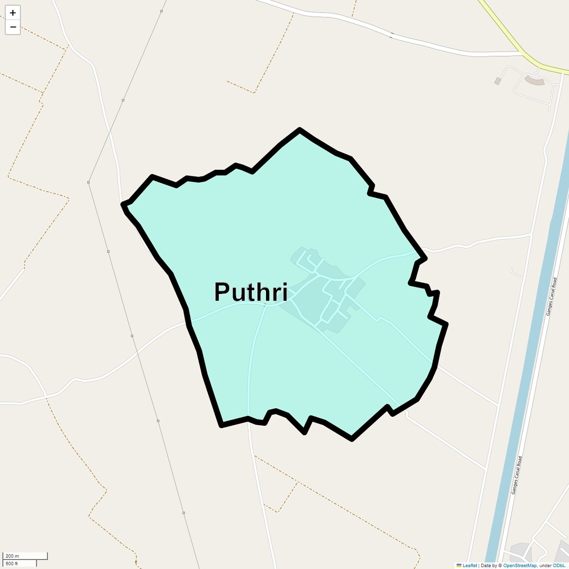 Location Map of Puthri, Ghaziabad