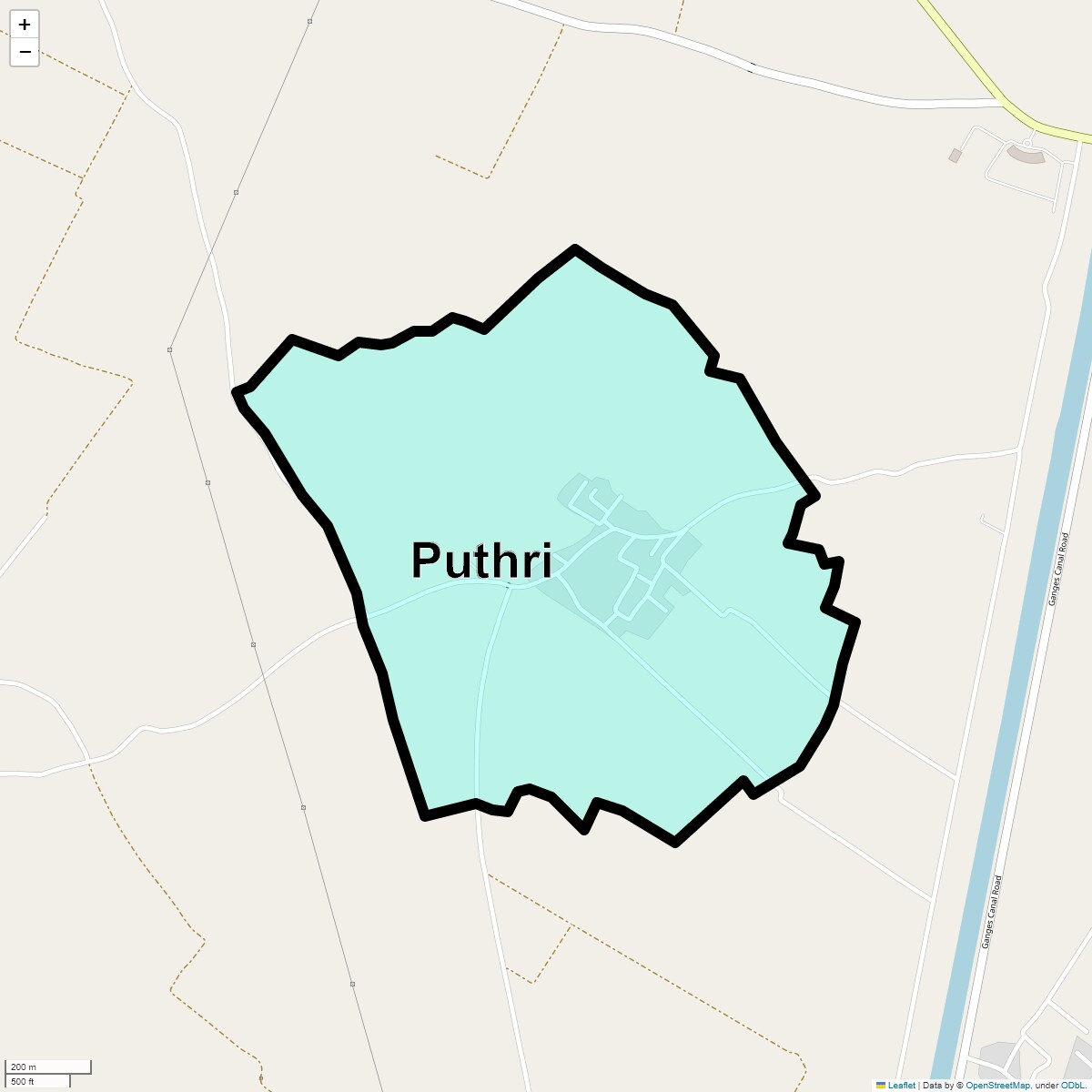Location Map of Puthri, Ghaziabad
