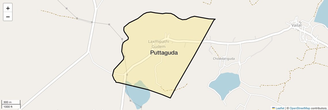 Location Map of Puttaguda, Hyderabad