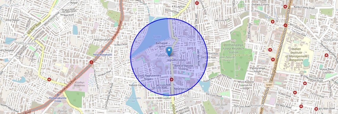 Location Map of Puttenahalli, Bangalore