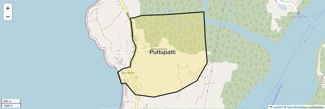 Location Map of Puttupatti, Mumbai